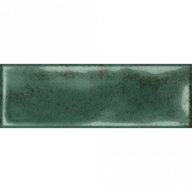 Vintage Green Bumpy 10cm x 30cm Wall Tile