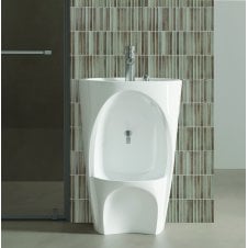 White Ceramic Wudu Sink & Foot Wash Basin, Taps & Fittings Incuded