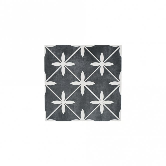 Wicker Charcoal 33cm x 33cm Floor Tile