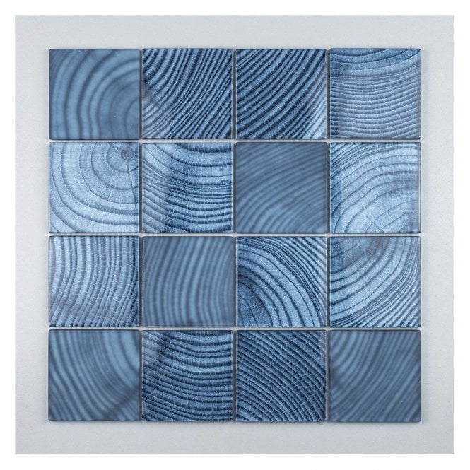Wood Blue 30cm x 30cm Mosaic Tile