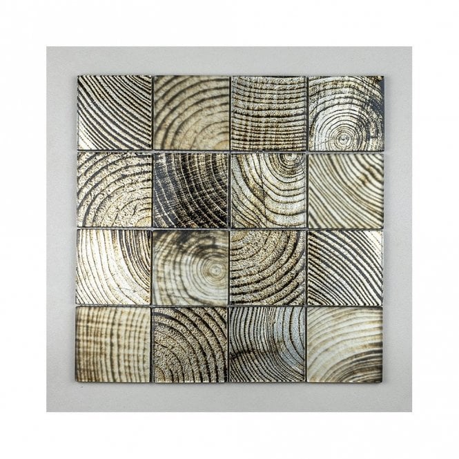 Wood Golden 30cm x 30cm Mosaic Tile