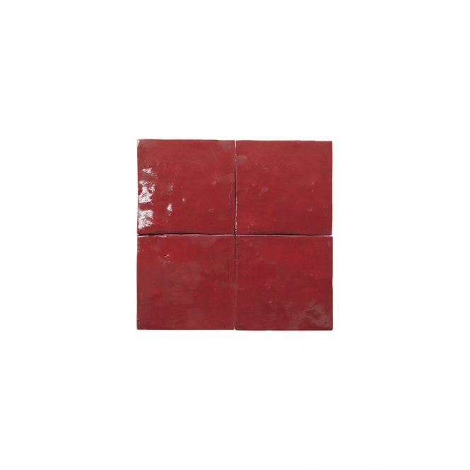 Zelij Rojo Antiguo 10cm x 10cm Wall Tile