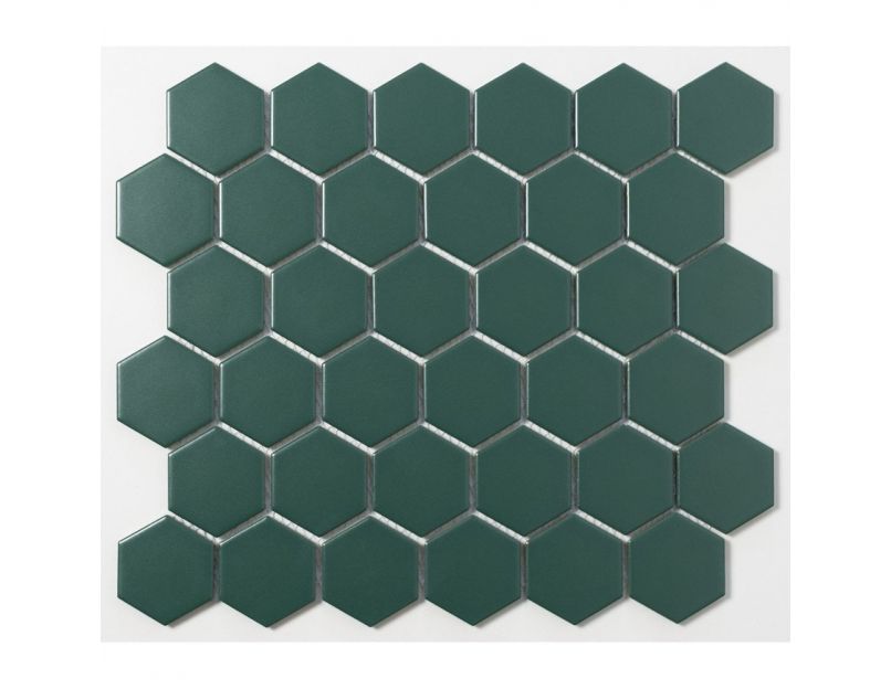 Green Matte Hexagon Mosaic Tile, Green Hexagon Tile Backsplash